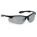 Fashion Style Wraparound Safety/Sun Glasses Silver Mirror Lens